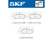Sada brzdových destiček, kotoučová brzda SKF VKBP 81353 A