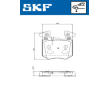 Sada brzdových destiček, kotoučová brzda SKF VKBP 81361