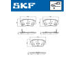 Sada brzdových destiček, kotoučová brzda SKF VKBP 81374 A