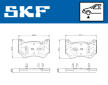 Sada brzdových destiček, kotoučová brzda SKF VKBP 81375