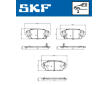 Sada brzdových destiček, kotoučová brzda SKF VKBP 81376 A