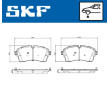 Sada brzdových destiček, kotoučová brzda SKF VKBP 81377