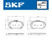 Sada brzdových destiček, kotoučová brzda SKF VKBP 81378