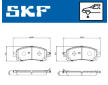 Sada brzdových destiček, kotoučová brzda SKF VKBP 81383 A
