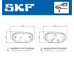 Sada brzdových destiček, kotoučová brzda SKF VKBP 81384