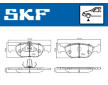Sada brzdových destiček, kotoučová brzda SKF VKBP 81385