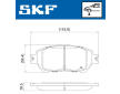 Sada brzdových destiček, kotoučová brzda SKF VKBP 81388