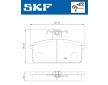 Sada brzdových destiček, kotoučová brzda SKF VKBP 81392