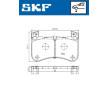 Sada brzdových destiček, kotoučová brzda SKF VKBP 81398