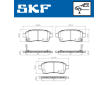 Sada brzdových destiček, kotoučová brzda SKF VKBP 81429 A