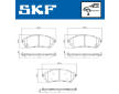 Sada brzdových destiček, kotoučová brzda SKF VKBP 81437 A