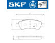 Sada brzdových destiček, kotoučová brzda SKF VKBP 85002 EV