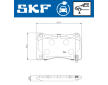 Sada brzdových destiček, kotoučová brzda SKF VKBP 85006 EV