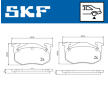 Sada brzdových destiček, kotoučová brzda SKF VKBP 90120