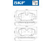 Sada brzdových destiček, kotoučová brzda SKF VKBP 90124