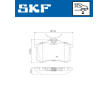 Sada brzdových destiček, kotoučová brzda SKF VKBP 90229