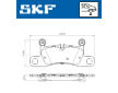 Sada brzdových platničiek kotúčovej brzdy SKF VKBP 90297