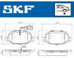 Sada brzdových destiček, kotoučová brzda SKF VKBP 90398 E