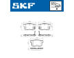 Sada brzdových destiček, kotoučová brzda SKF VKBP 90451 A