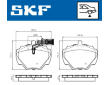 Sada brzdových destiček, kotoučová brzda SKF VKBP 90506 E