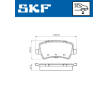 Sada brzdových destiček, kotoučová brzda SKF VKBP 90582