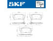 Sada brzdových destiček, kotoučová brzda SKF VKBP 91073 A