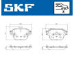 Sada brzdových destiček, kotoučová brzda SKF VKBP 91307