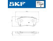Sada brzdových destiček, kotoučová brzda SKF VKBP 91313