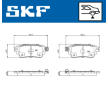 Sada brzdových destiček, kotoučová brzda SKF VKBP 91317