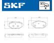 Sada brzdových destiček, kotoučová brzda SKF VKBP 91320
