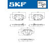 Sada brzdových destiček, kotoučová brzda SKF VKBP 91326 A
