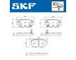 Sada brzdových destiček, kotoučová brzda SKF VKBP 91332 A