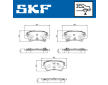 Sada brzdových destiček, kotoučová brzda SKF VKBP 91335 A