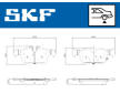 Sada brzdových destiček, kotoučová brzda SKF VKBP 91354
