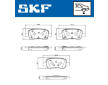 Sada brzdových destiček, kotoučová brzda SKF VKBP 91358 A