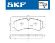 Sada brzdových destiček, kotoučová brzda SKF VKBP 91371