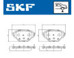 Sada brzdových platničiek kotúčovej brzdy SKF VKBP 91379