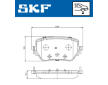 Sada brzdových destiček, kotoučová brzda SKF VKBP 91382