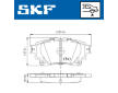 Sada brzdových destiček, kotoučová brzda SKF VKBP 91405