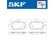 Sada brzdových destiček, kotoučová brzda SKF VKBP 91407