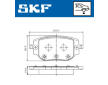 Sada brzdových destiček, kotoučová brzda SKF VKBP 91412