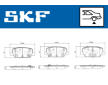 Sada brzdových destiček, kotoučová brzda SKF VKBP 91440 A