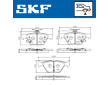 Sada brzdových destiček, kotoučová brzda SKF VKBP 91449 A