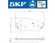 Sada brzdových destiček, kotoučová brzda SKF VKBP 95009 EV