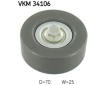 Vratná/vodicí kladka, klínový žebrový řemen SKF VKM 34106