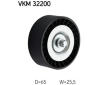 Vratná/vodicí kladka, klínový žebrový řemen SKF VKM 32200