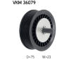 Vratná/vodicí kladka, klínový žebrový řemen SKF VKM 36079