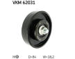 Napínák, žebrovaný klínový řemen SKF VKM 62031
