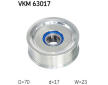 Vratná/vodicí kladka, klínový žebrový řemen SKF VKM 63017