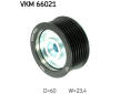 Vratná/vodicí kladka, klínový žebrový řemen SKF VKM 66021